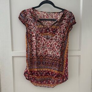 Lucky Brand Multicolor Floral Blouse